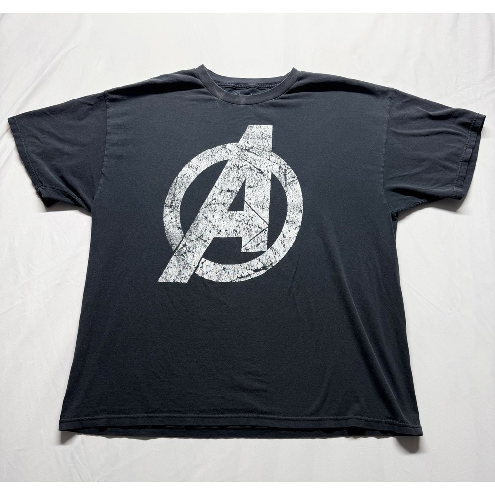 Marvel Avengers Logo Graphic T Shirt Black 2XL Licensed‎ Superhero Tee